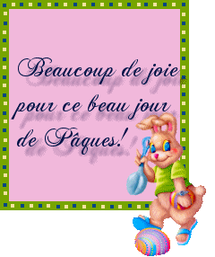 Gif animé Pâques beau jour de Pâques lapin